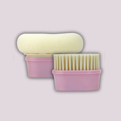 Premium Magnetic Brush & Exfoliator Sponge - Rose Pink