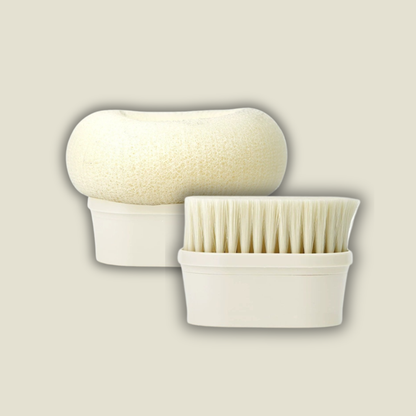 Premium Magnetic Brush & Exfoliator Sponge - Matte Gray