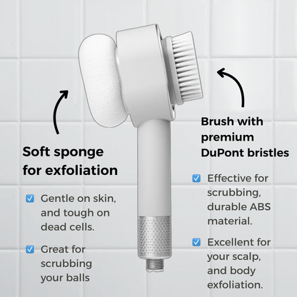 Premium Magnetic Brush & Exfoliator Sponge - Soft Beige